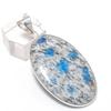 Natural K2 Blue Azurite Gemstone 925 Sterling Silver Jewelry Pendant 2.17" v9E88
