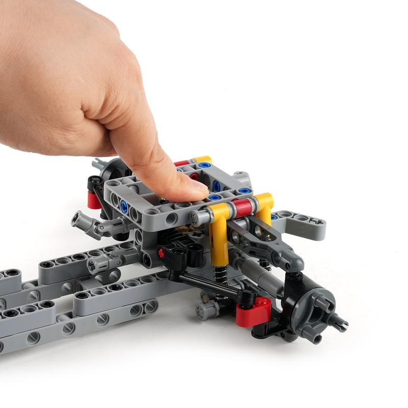 MOC 4WD Независимая Подвеска Дифференциал Шасси Рулевая Ось Строительные Блоки Четырехколесный Привод Техническая Машина Запчасти Игрушки Подарок для Детей