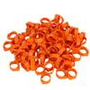 100pcs Poultry Foot Ring Chicken Duck Bird Buckle Type Clip Ring with Sign Feeding SuppliesOrange