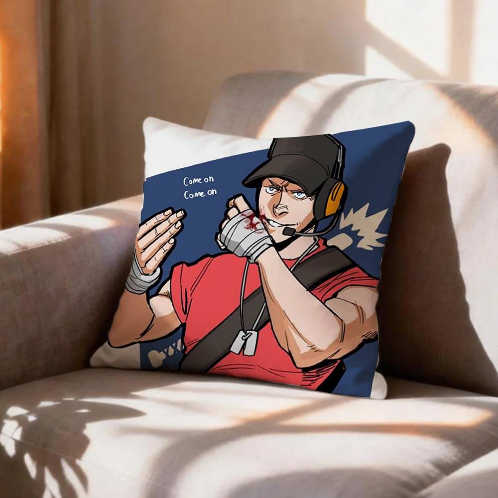 Scout Medic Team FFortress TF Pillow Case Pattern Printed Pillowcase For Living Room Sofa Cushion Cover