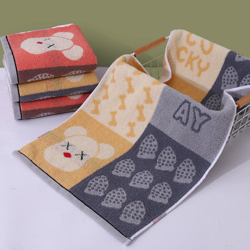 Cotton Towel Thickened Jacquard Soft Absorbent Adult Household Polyester Cotton Towel Quick Drying Towel Cotton Children's Face Towel