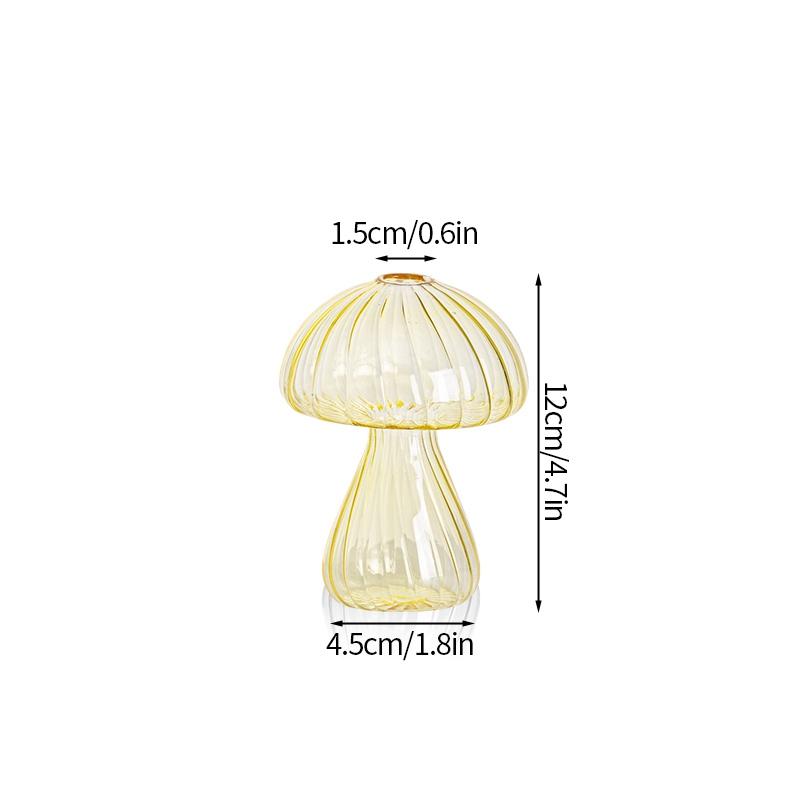 Грибная стеклянная ваза для цветов, декоративная гидропонная ваза, ваза для цветов, украшение комнаты, украшение для рабочего стола, украшение для бутылок своими руками