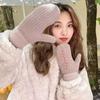 Перчатки женские зимние теплые милые для верховой езды женские перчатки на меху утолщенные студенческие шерстяные велосипедные перчатки