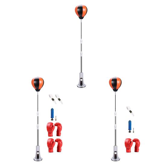 Punching Bag with Stand Height Adjustable Boxing Reaction Speed Training Ball Indoor Vertical Kids Adults Boxing Reaction Ball Home Gym Fitness