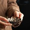 Высококачественный сплав Держатель для благовоний Форма лотоса Декоративный курильница-лотос Многодырочная горелка для благовоний Храмы Домашний офис