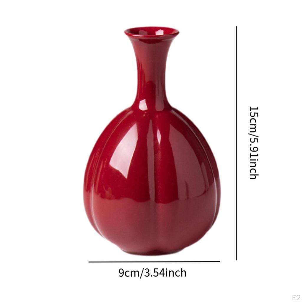 Красная керамическая ваза, вазы для цветов, креативная декоративная настольная ваза для гостиной с камином
