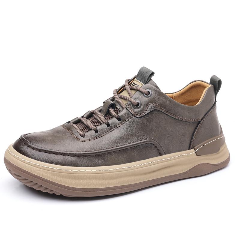 2024 Новые туфли-оксфорды из натуральной кожи, модные нескользящие мокасины на шнуровке для отдыха на открытом воздухе, повседневная кожаная обувь для ходьбы, дизайнерская обувь на плоской подошве