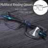 Men Women Progressive Multifocal Reading Glasses Anti-Blue Light Sports Presbyopia Eyeglasses Ultralight Near Far Eyewear