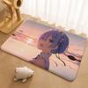 Re Zero Рем Коврик для пола Коврик для пола Мягкий фланелевый Нескользящий Коврик для двери для гостиной