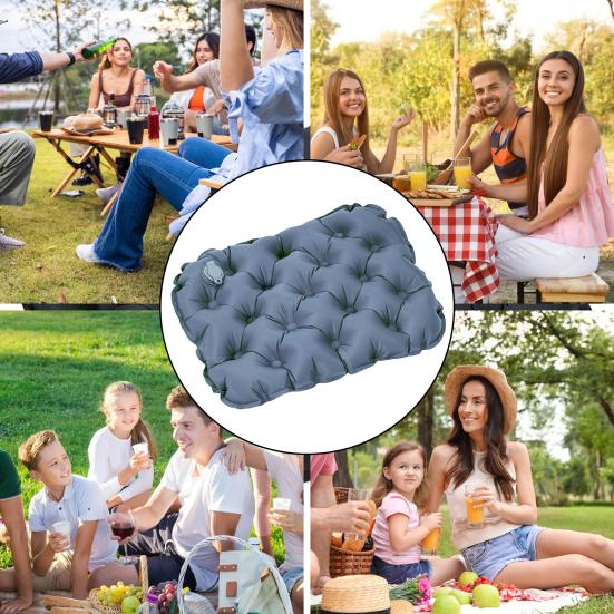 Надувная подушка сиденья, водонепроницаемая, износостойкая, быстро надувается, сдувается, удобная воздушная поддержка, подушка для автомобильного сиденья в самолете