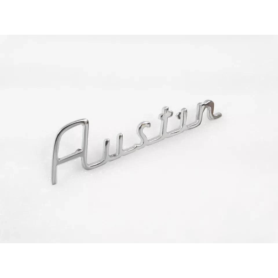 CHROME RADIATOR BADGE DECAL MONOGRAM FOR VINTAGE AUSTIN CAR |Fit For
