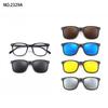 5 Lenes Magnet Clip Sunglasses Square Men Polarized Gray  Frame Custom Prescription Women Myopia Glasses