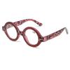 Small Round Leopard Hyperopia Eyewear Retro Full Frame Reading Glasses Women Men Computer Transparent Plus Diopter Glasses