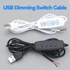 DC5V Светодиодный диммер USB-порт Линия питания Диммирование Цветовое согласование 2-метровый удлинительный кабель С выключателем ВКЛ/ВЫКЛ Адаптер Для светодиодной лампы