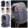 Windproof Balaclava Ski Mask Down Cotton Beanies Cap Winter Mask Hat Scarf Set  Outdoor