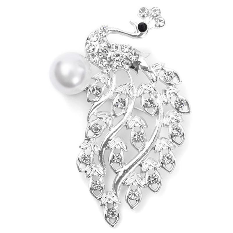 Жемчуг Павлин Животное Корсаж Классическая Брошь Павлин Булавки Для Женщин Банкет Свадебный Бижутерия
