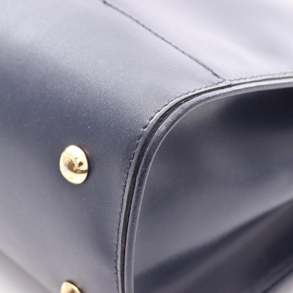 Used Salvatore Ferragamo Gancini Handbag 21 0017 leather Navy Used Women