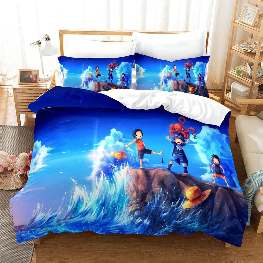 Animation Cartoon 3D Digital Printing Quilt Set Three-Piece Set