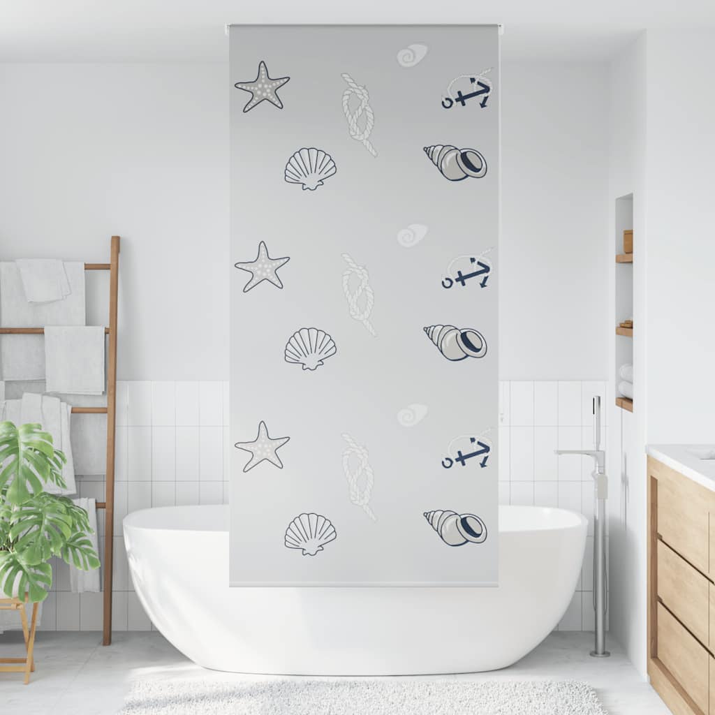 Roleta Prysznicowa 90X240 Cm Szerokość Tkaniny 86 Cm