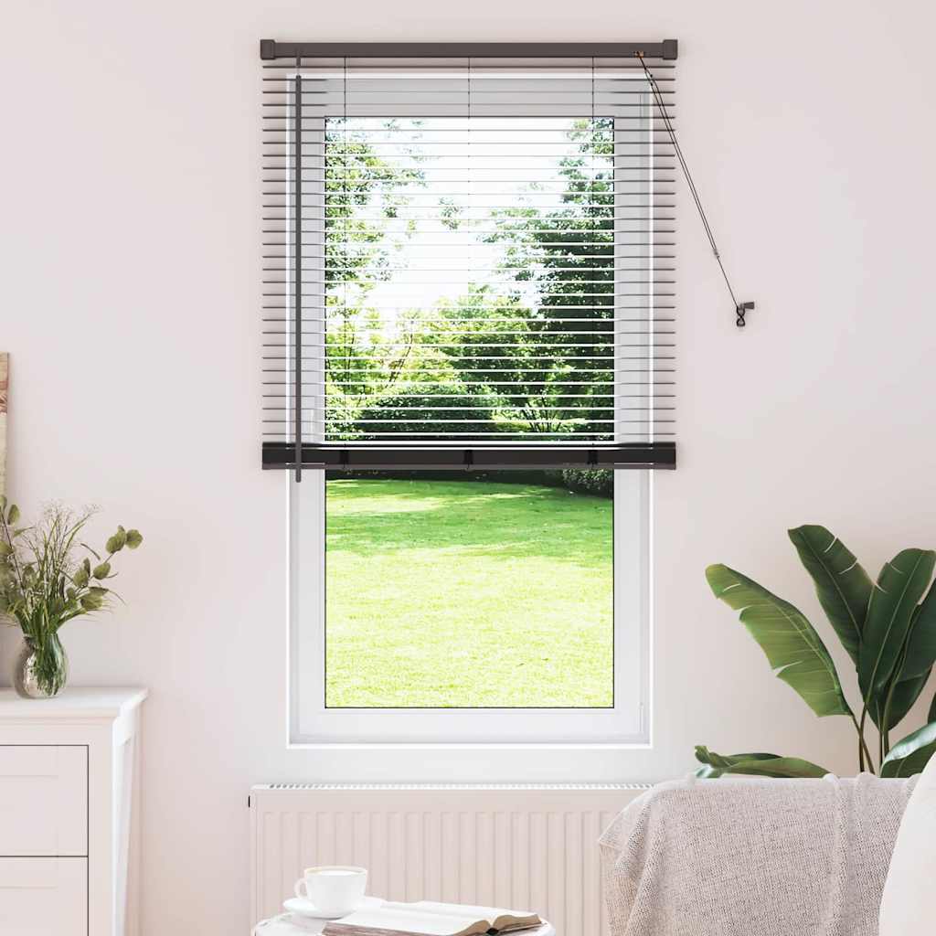 Black Aluminum Venetian Blinds 175 x 75 cm
