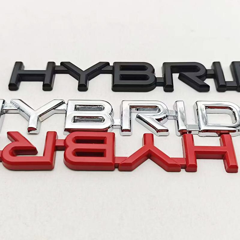 3D Metal Car Styling Logo HYBRID Badge Rear Trunk Emblem Fender Side Sticker For Toyota HYBRID Auto Accessories