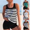 Summer Fashion Design Women's Bikini Two Piece Set Zebra Pattern Printed Swimwear Vest Sports Beach Wear S-6XL