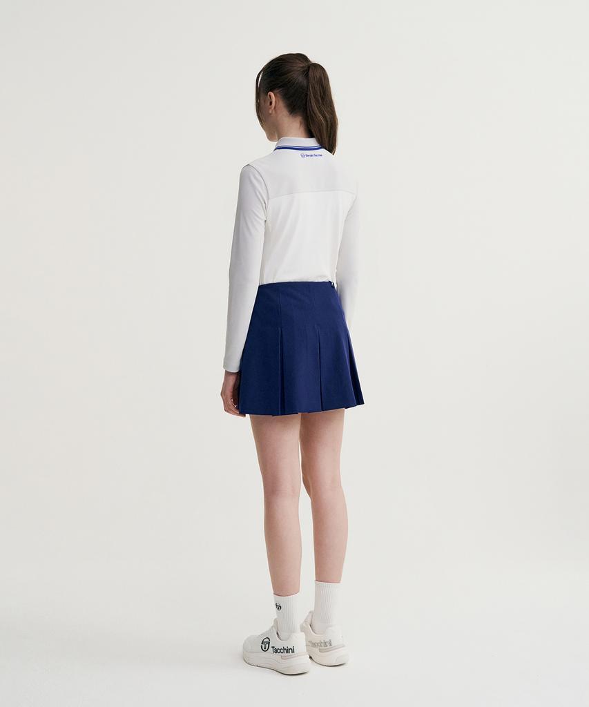 SERGIO TACCHINI W Преппи Широкая плиссированная юбка (военно-морской флот)