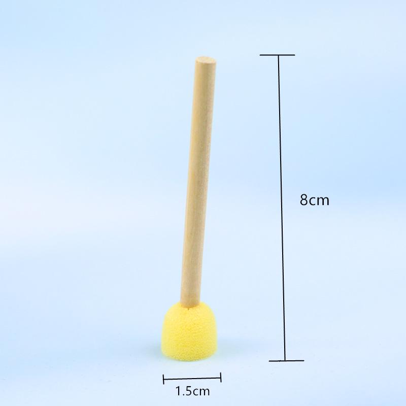 Children's Round Sponge Paint Brush Set for DIY and Early Education