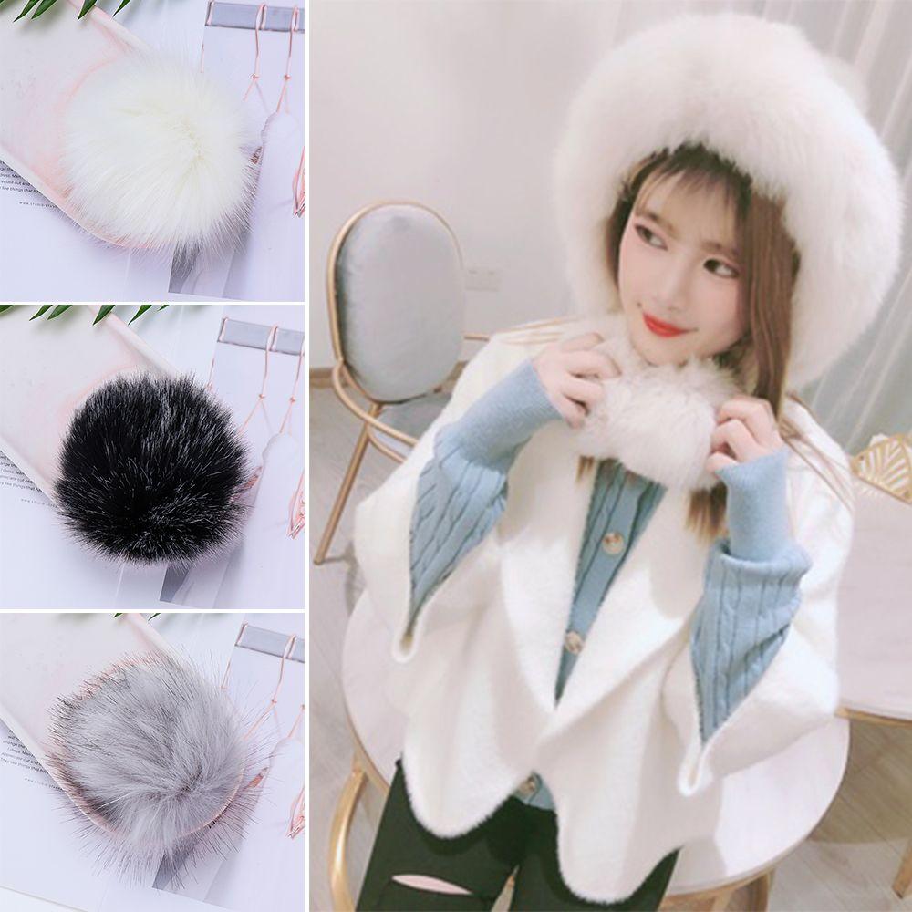 12 см, вязаная шапка из искусственного лисьего меха для одежды, сумки с помпоном, аксессуары, шапки, декор, шарик для волос