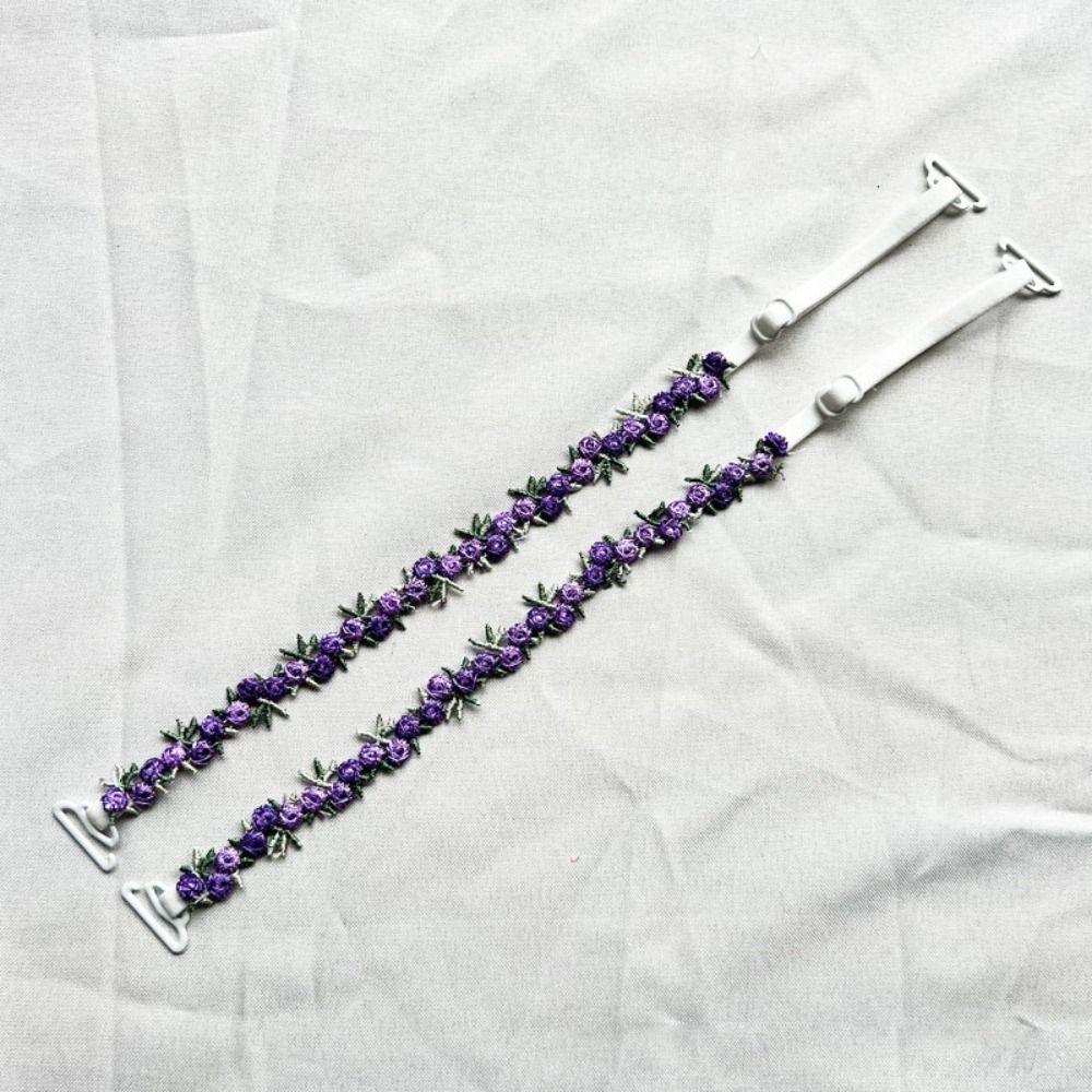 Lace Floral Bra Straps Polyester Bra Straps Replacement New Floral Shoulder Belts