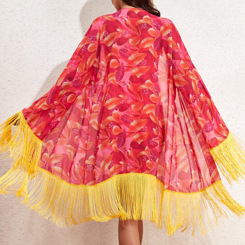 2024 European & American Three-Piece Swimsuit Set: Long Sleeve Sunscreen Cover-up Bikini for Women.