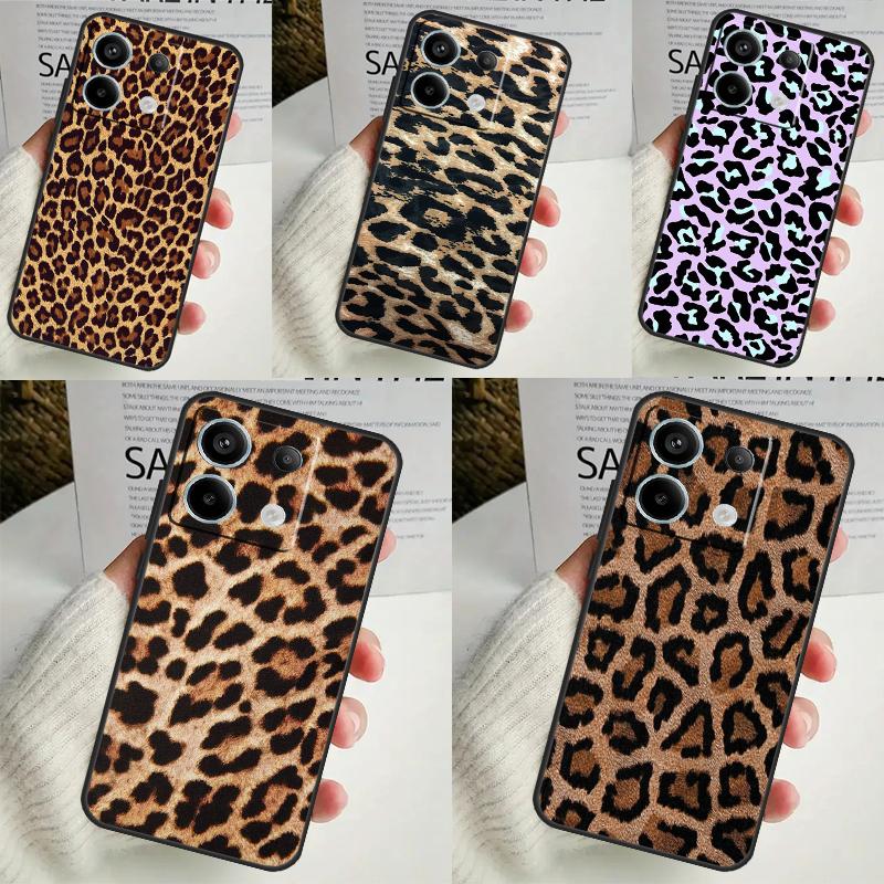 African Leopard Print Case For Xiaomi Redmi Note 12 11 10 9 8 13 Pro Plus 12S 11S 10S 9S 10A 9C 10C 12C 13C Cover