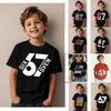 Fashion Men and Women's T-shirt Funny Digital 6 7 Print T-shirt Loose Short Sleeve Tops Summer Casual Kids Clothing