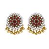 Retro Round Diamond - Studded Tassel Drop Earrings , Tribal Style Boho Earrings for Women