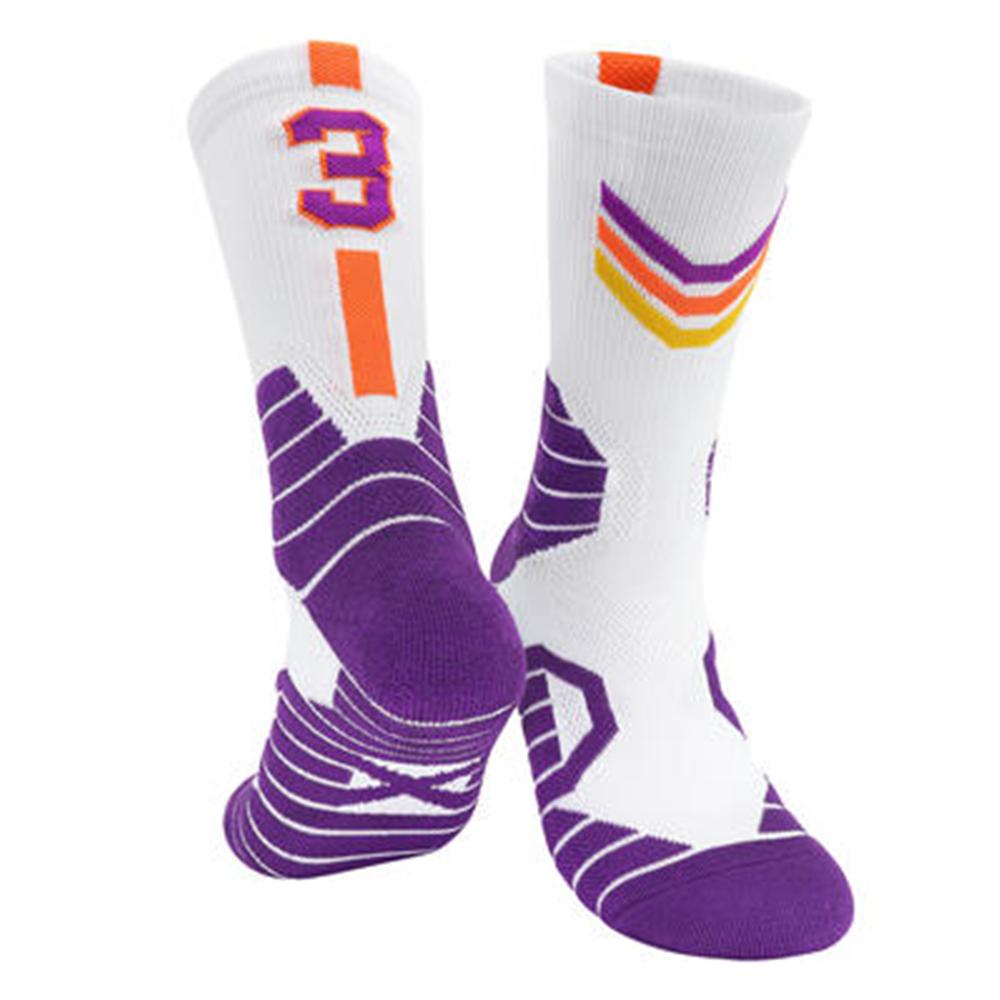 Новые стильные детские баскетбольные носки со звездами, спортивные носки для езды на велосипеде, скейтборда, бега, дышащие нескользящие средние полотенец для взрослых