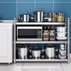 Adjustable 3-Tier Stainless Steel Kitchen Storage Shelf