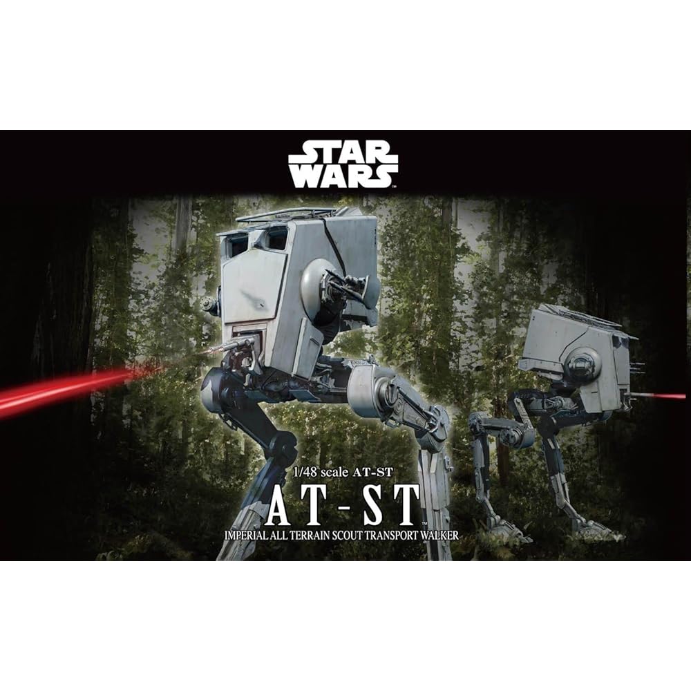 Bandai Spirits Звездные Войны 1/48 AT-ST Пластиковая Модель-Конструктор с Цветовой Кодировкой Новая Упаковка