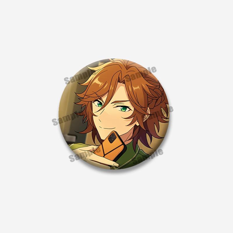 Game Peripheral Ensemble Stars Coin Brooch Cute Hakaze Kaoru Yuzuru Lapel Pins Creative Cartoon Badge Accessories Jewelry Gifts