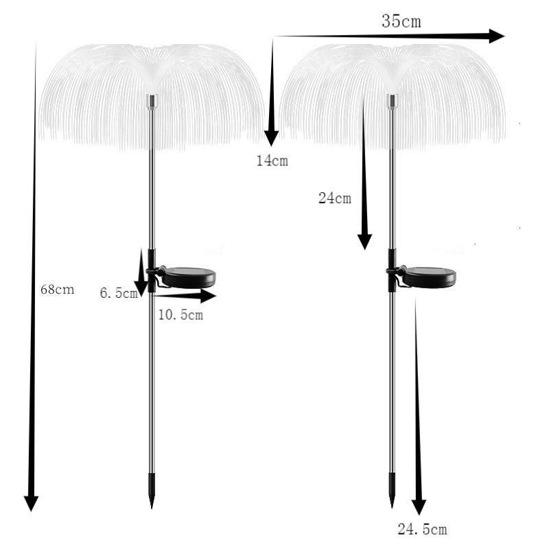 Солнечный газонный светильник в виде медузы: Декоративный уличный светильник-фейерверк для сада и балкона