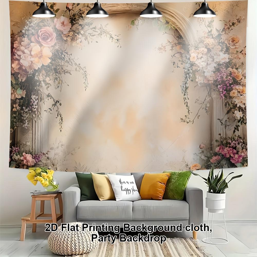1Pcs Vintage Floral Tapestry Pattern Decoration Background Backdrop For Photo Studio Photo Booth Party