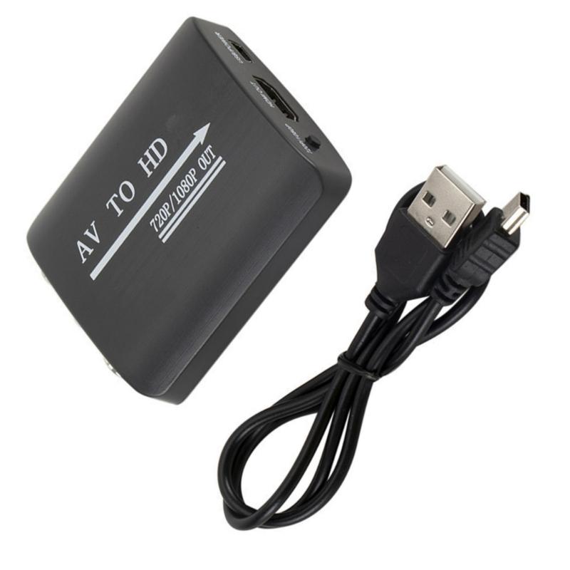 Высококачественный AV-to-HDMI Адаптер 1080P 3RCA на HDMI для Компьютерного Использования Однонаправленное Преобразование Конструкция из ABS