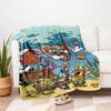Tom & Jerry Treasure Dive PosterBlanket Flannel Throw Blanket for Sofa, Bed, Travel, Camping, Office