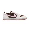 Travis Scott x Jordan Air Jordan 1 Коричневый Розовый TS SP Кожаные Амортизация Нескользящая Подошва Низкие Винтажные Баскетбольные Кроссовки DZ4137-700(Команда-)