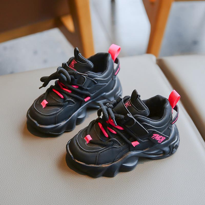 Спортивная обувь для девочек, новые осенние и зимние детские туфли, туфли для папы для девочек, теплые бархатные туфли из хлопка