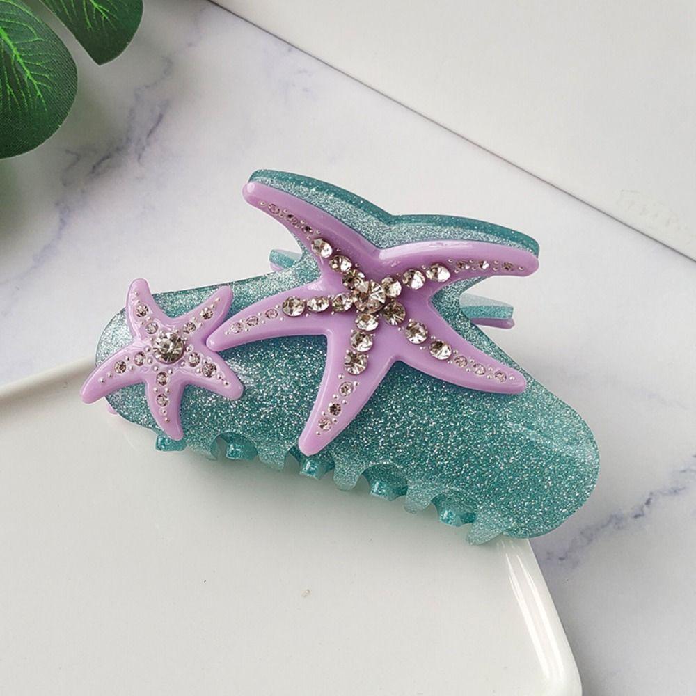 Acetic Acid Starfish Hair Grab Clip Korean Style Large Shark Clip Sweet Acetate Hair Claw  Daily