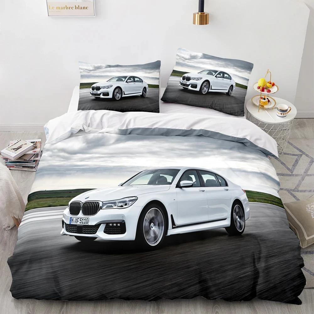 Комплект постельного белья Sports Car Racing Single Twin Full Queen King Size SUV Truck Bed Set Aldult Kid Bedroom Duvetcover Sets Men Boy Gift