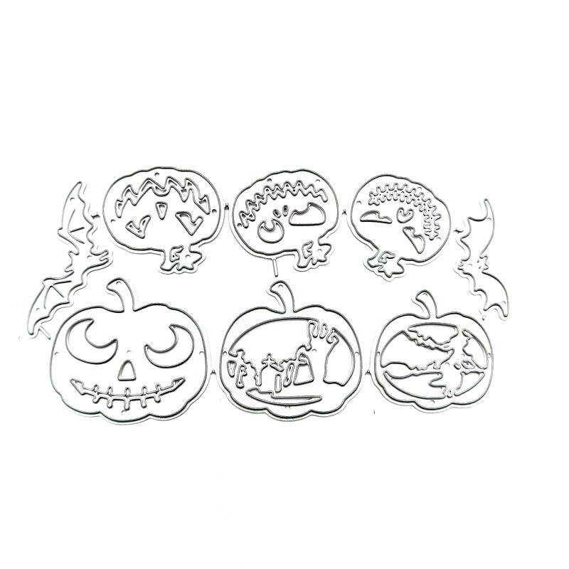 Halloween Pumpkin with Bat Design Style Metal Cutting Dies DIY Scrapbooking Embossing Stencil Paper Craft Album Template KTY