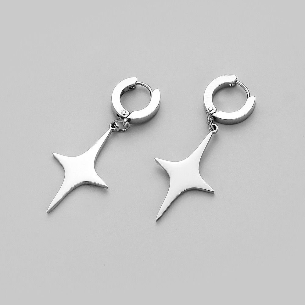 Street Wear Women Party Men Hoop Earrings Men Accessories Stars Cross Earrings Korean Earrings