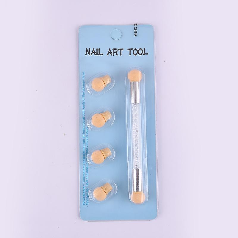 Двусторонний спонжевый маркер для нейл-арта: Инструмент для градиента, смешивания, нанесения точек и штриховки для мастеров маникюра