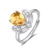 Natural Crystal Stone Firefly Pendant Necklace S925 Sterling Silver Women High End Ice Flower Cut Colorful Gem Daily Gift Jewelry
